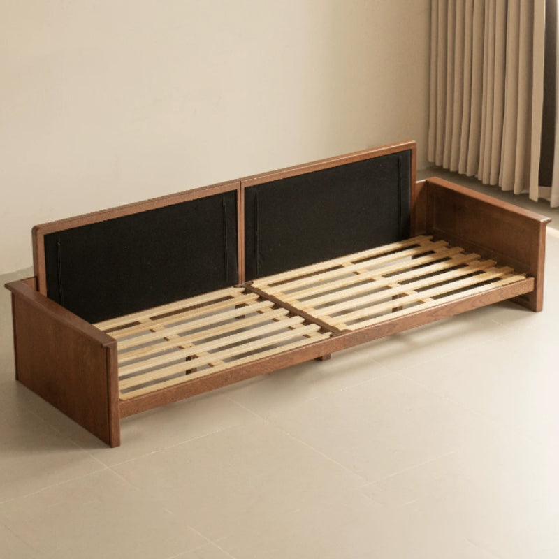 Xander Chenille Sofa with FAS-Graded Solid American Oak 223cm 253cm 283cm – view 6