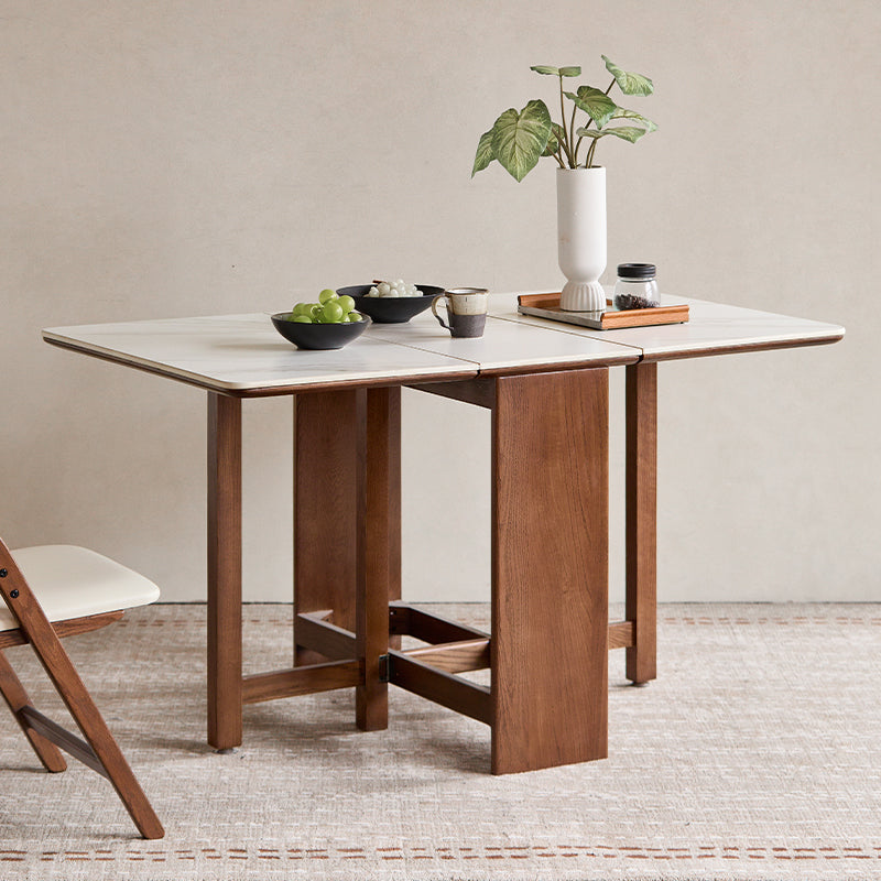 Xavier oak and ceramic extendable dining table in walnut colour – view 4