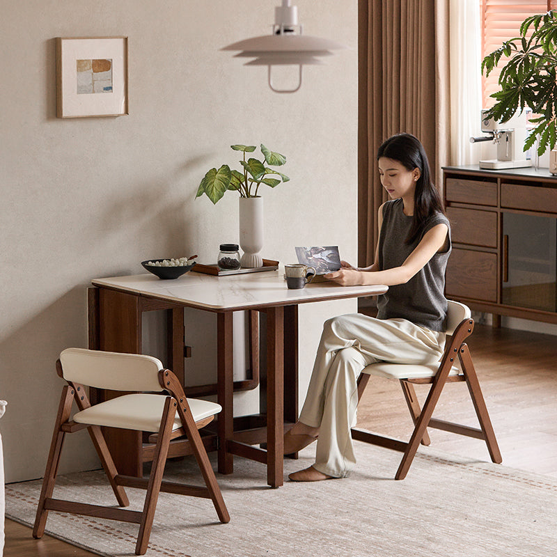 Xavier oak and ceramic extendable dining table in walnut colour – view 7