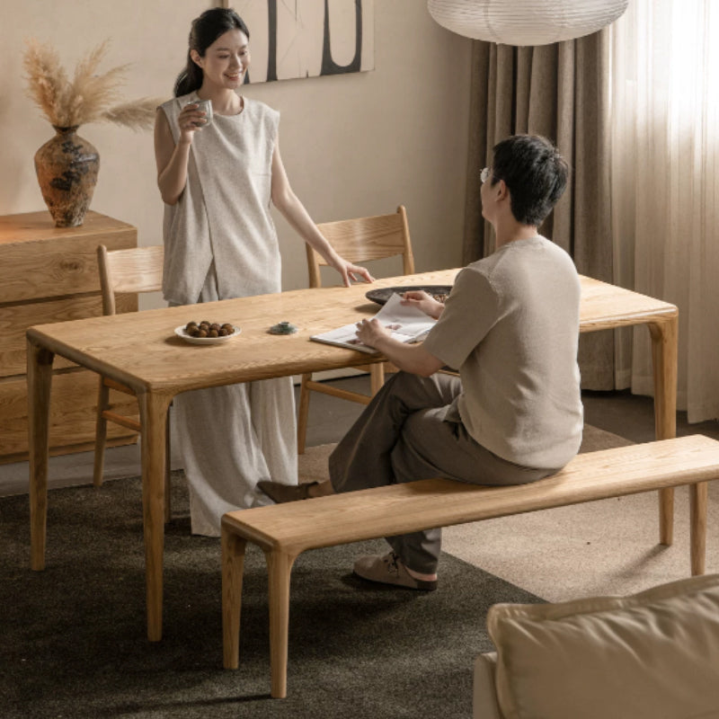 Xiomara solid ash timber dining table – view 5