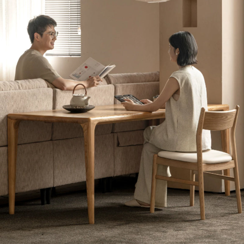 Xiomara solid ash timber dining table – view 7