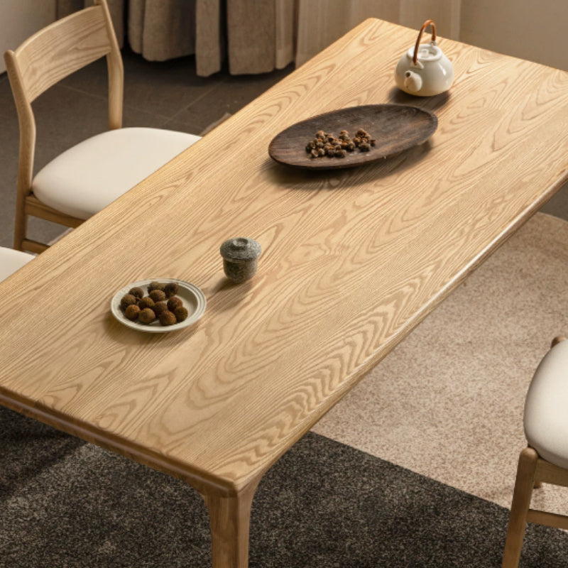Xiomara solid ash timber dining table – view 9