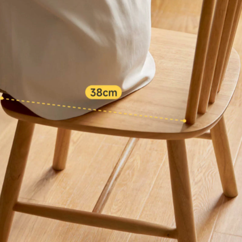 Yasmine Wooden Dining Chair in Rubberwood or Solid Oak – view 10