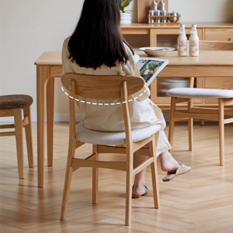Yasmine Wooden Dining Chair in Rubberwood or Solid Oak – view 19