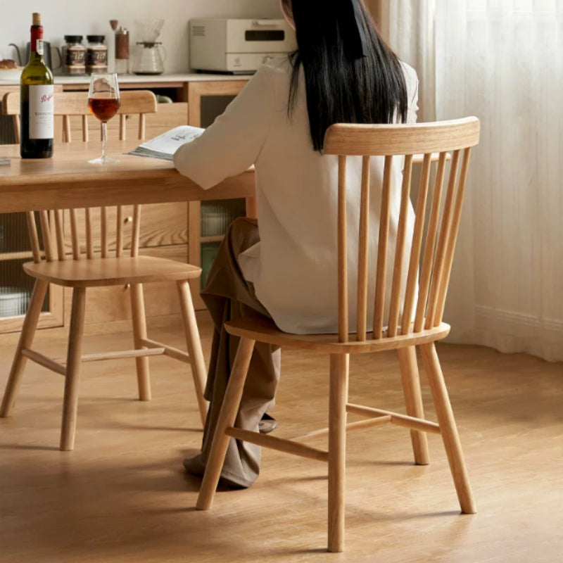Yasmine Wooden Dining Chair in Rubberwood or Solid Oak – view 4