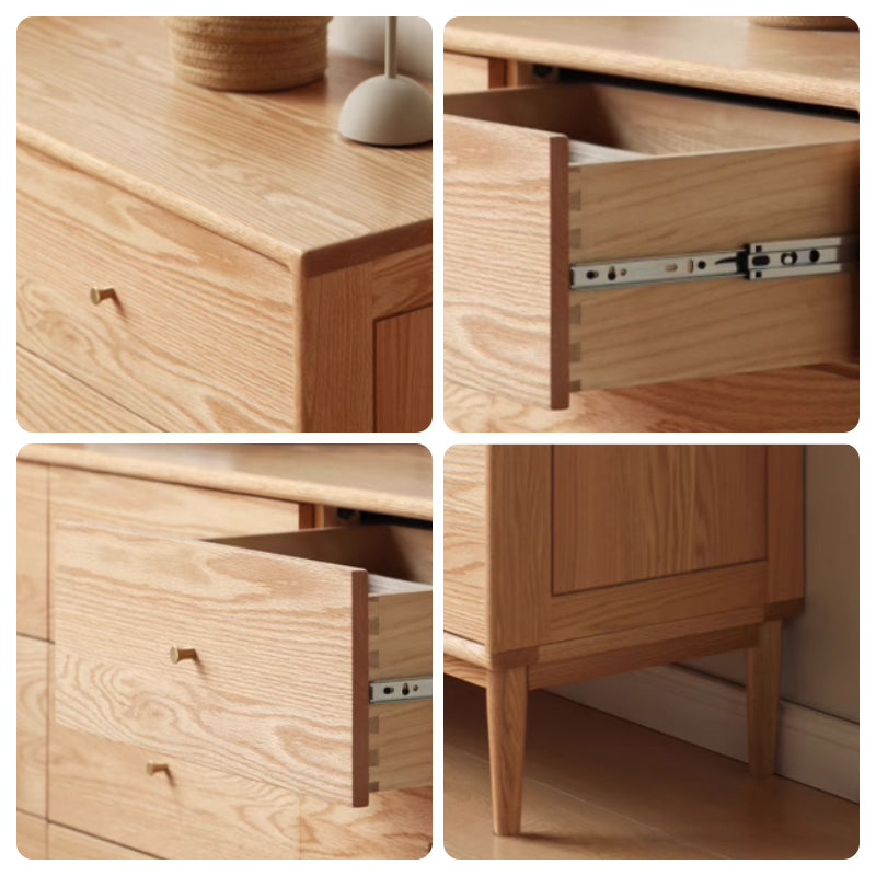 Owen Solid Oak Chest of Drawers, 7 Drawers, 135cm – view 3