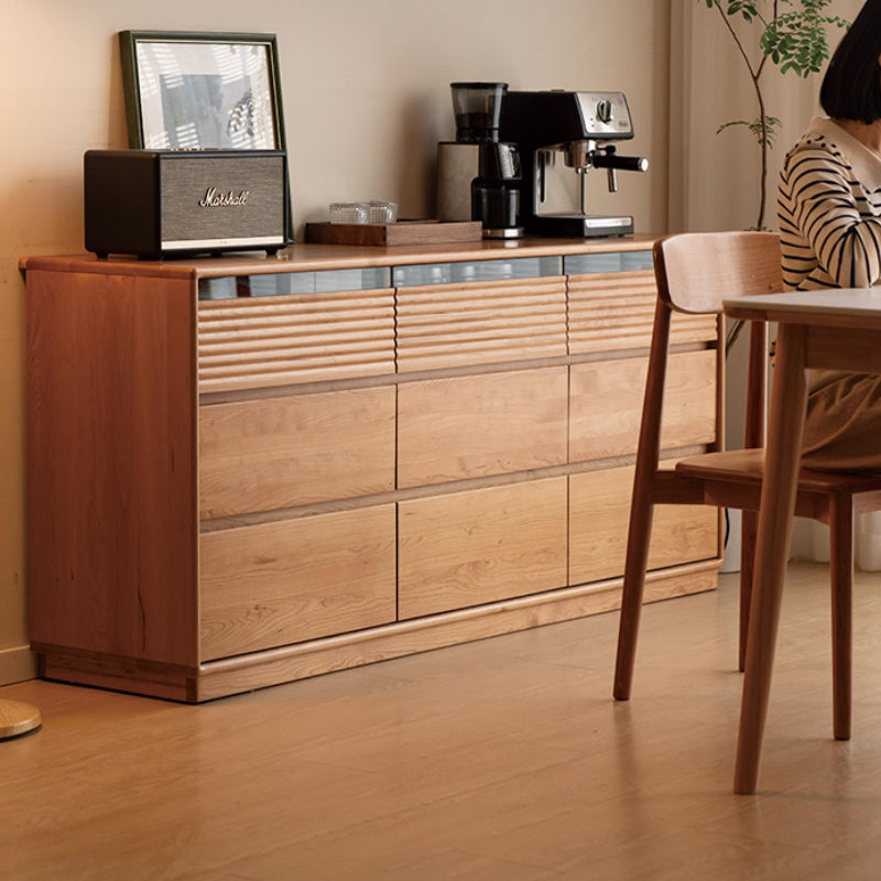 Jesse Solid Cherry Wood Chest of Drawers, 9 Drawers, 165cm