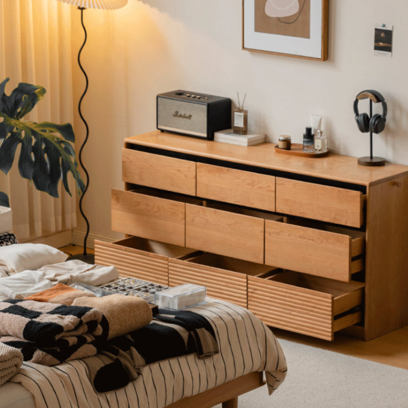 Martin Solid Cherry Wood Chest of Drawers, 9 Drawers, 150cm – view 4