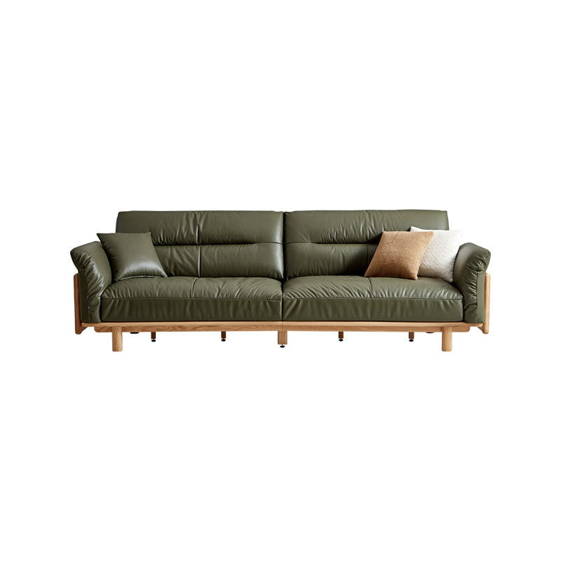 Holden 214cm/274cm/314cm FAS-Graded Solid American Oak Wood Multiple People Sofa Top-grain Leather