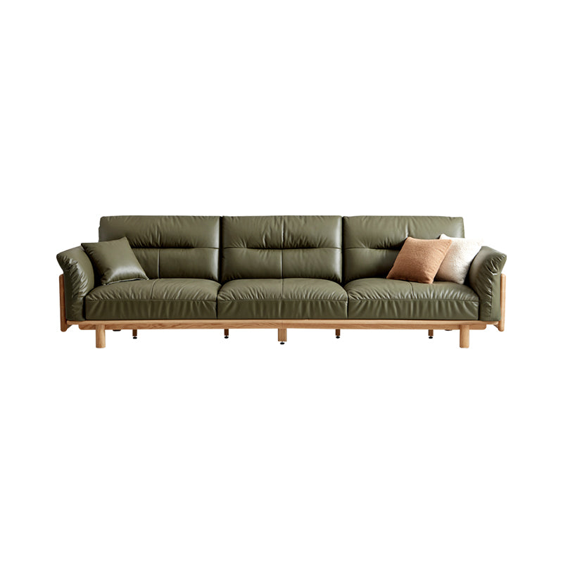 Holden 214cm/274cm/314cm FAS-Graded Solid American Oak Wood Multiple People Sofa Top-grain Leather