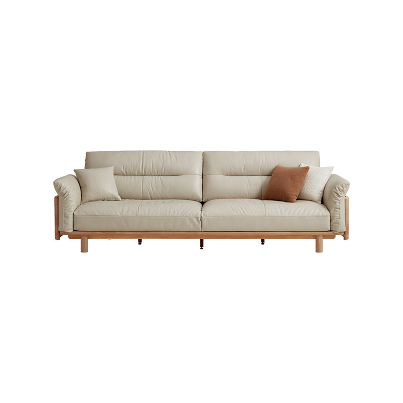 Holden 214cm/274cm/314cm FAS-Graded Solid American Oak Wood Multiple People Sofa Top-grain Leather