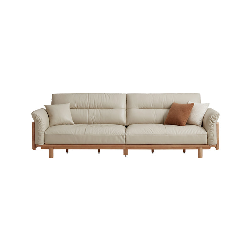 Holden 214cm/274cm/314cm FAS-Graded Solid American Oak Wood Multiple People Sofa Top-grain Leather