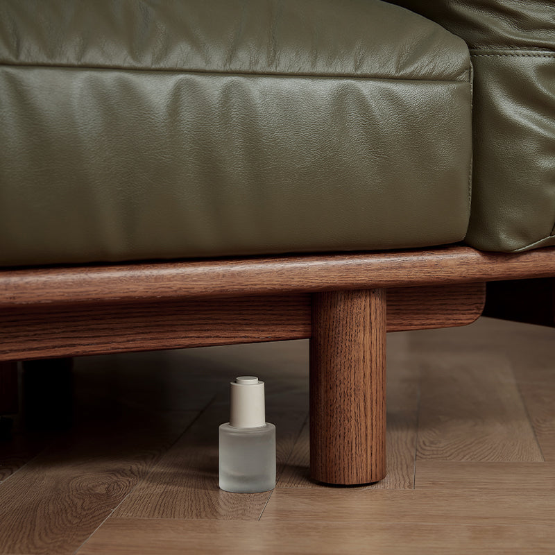 Holden 214cm/274cm/314cm FAS-Graded Solid American Oak Wood Multiple People Sofa Top-grain Leather
