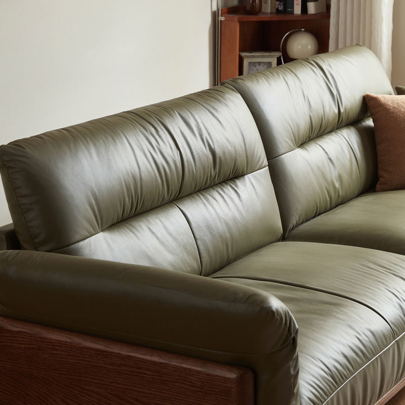 Holden 214cm/274cm/314cm FAS-Graded Solid American Oak Wood Multiple People Sofa Top-grain Leather