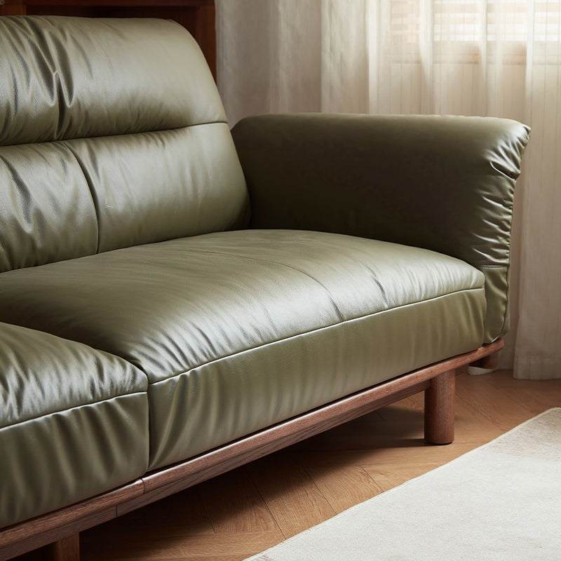 Holden 214cm/274cm/314cm FAS-Graded Solid American Oak Wood Multiple People Sofa Top-grain Leather