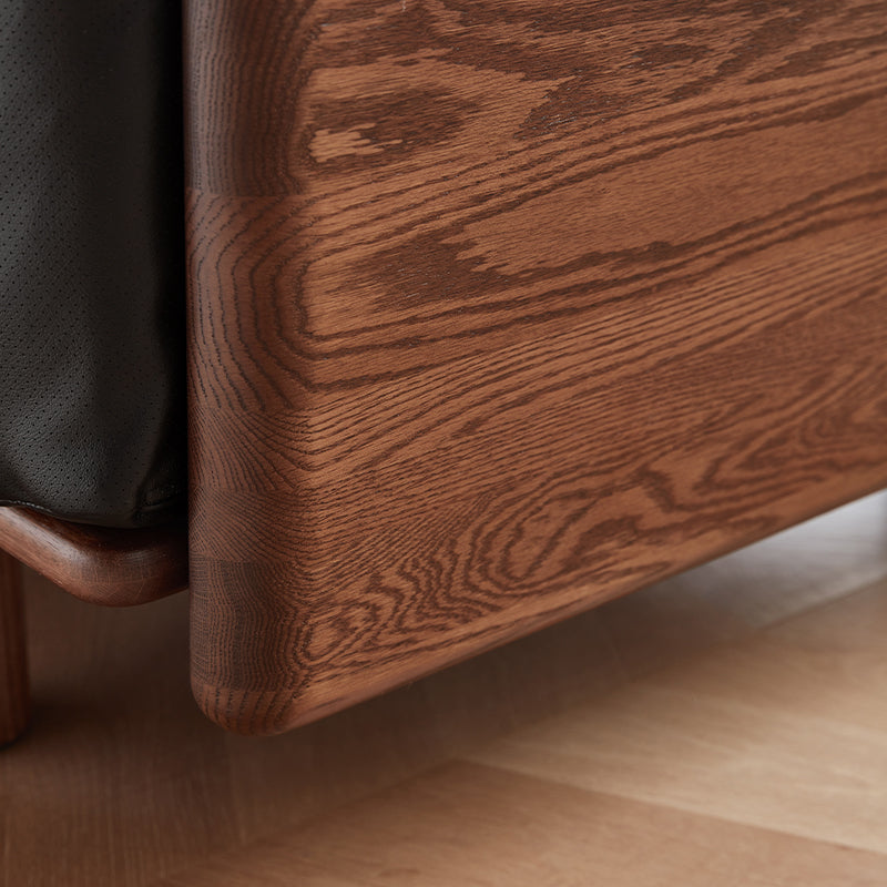 Holden 214cm/274cm/314cm FAS-Graded Solid American Oak Wood Multiple People Sofa Top-grain Leather