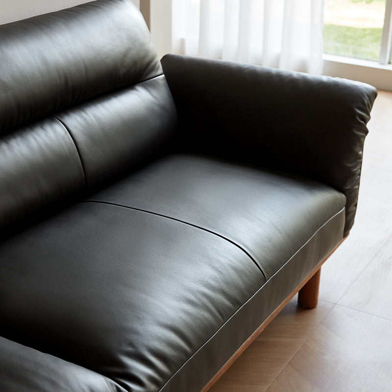 Holden 214cm/274cm/314cm FAS-Graded Solid American Oak Wood Multiple People Sofa Top-grain Leather