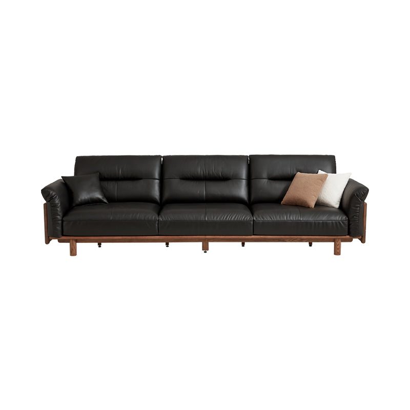 Holden 214cm/274cm/314cm FAS-Graded Solid American Oak Wood Multiple People Sofa Top-grain Leather