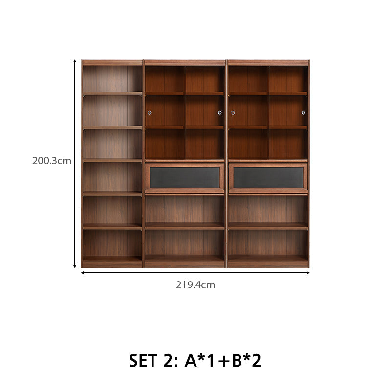 Watson Slim Bookcase 200cm, 30cm Deep, Optional LED – view 10