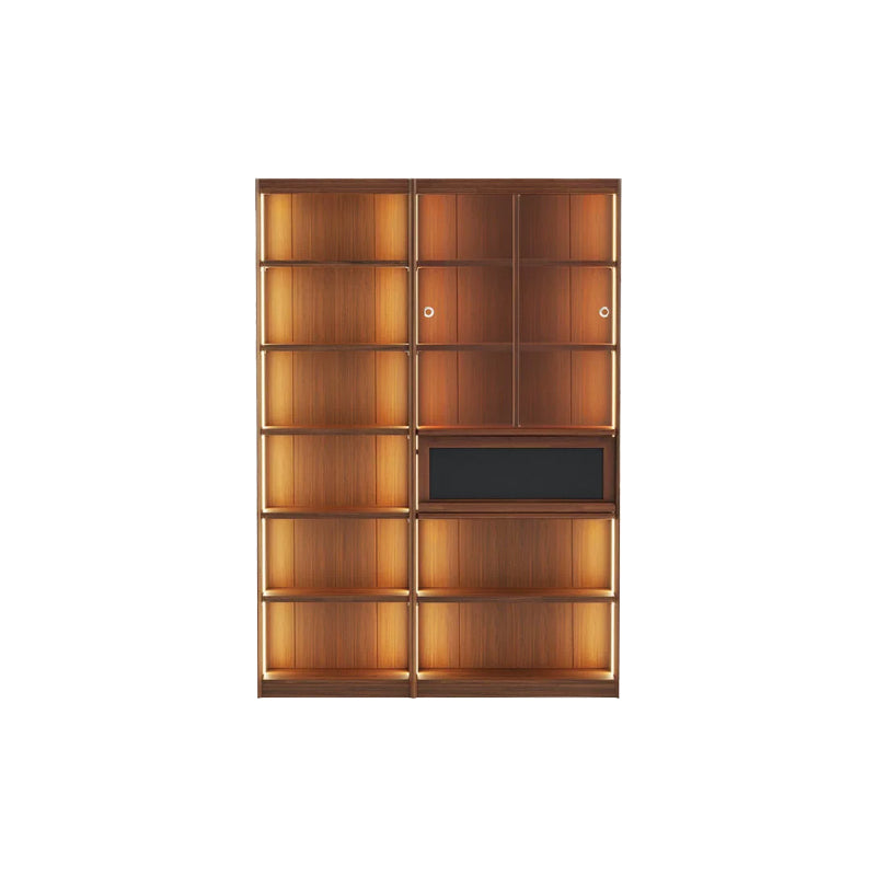 Watson Slim Bookcase 200cm, 30cm Deep, Optional LED – view 27