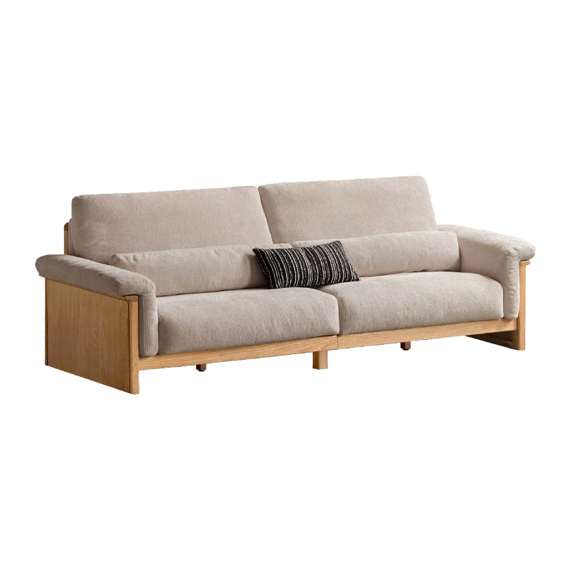 Xander 223cm/253cm/283cm FAS-Graded Solid American Oak Wood Multiple People Sofa Chenille Fabric Multiple Color