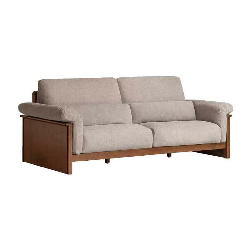 Xander 223cm/253cm/283cm FAS-Graded Solid American Oak Wood Multiple People Sofa Chenille Fabric Multiple Color