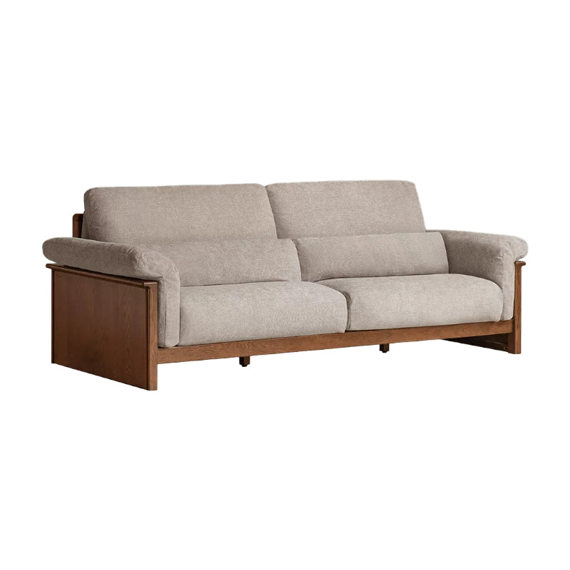 Xander 223cm/253cm/283cm FAS-Graded Solid American Oak Wood Multiple People Sofa Chenille Fabric Multiple Color