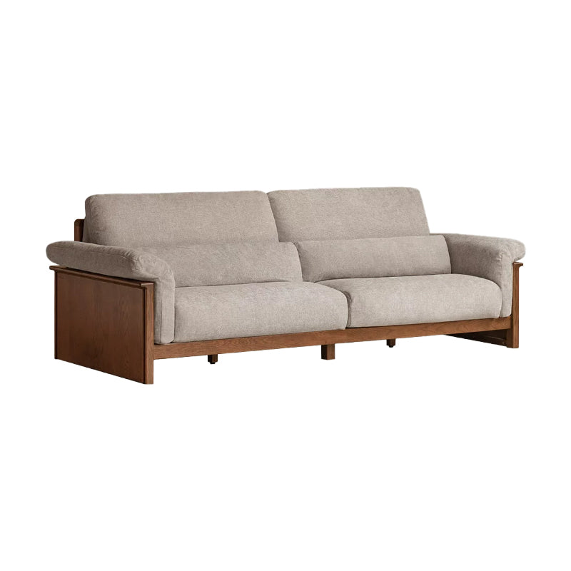 Xander 223cm/253cm/283cm FAS-Graded Solid American Oak Wood Multiple People Sofa Chenille Fabric Multiple Color