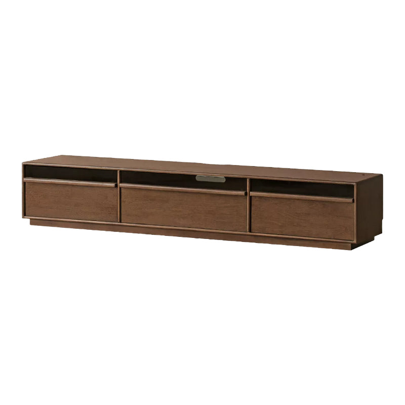 Alessia 1.8m/2m/2.2m Rubberwood TV Stand/Entertainment Unit For Home Walnut Color