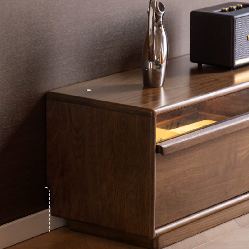 Alessia 1.8m/2m/2.2m Rubberwood TV Stand/Entertainment Unit For Home Walnut Color