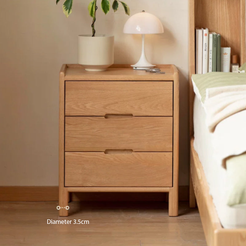 Amara 45cm Rubberwood Side Table/Bedside Table/Nightstand with Drawer For Bedroom