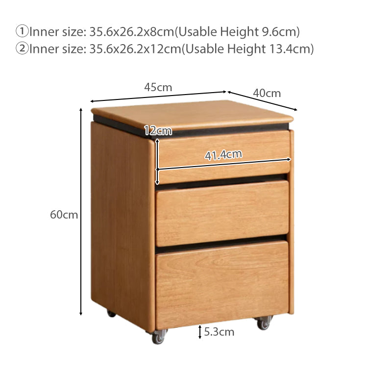 Amaris 45cm Rubberwood Left-opening Adjustable Side Table/Bedside Table/Nightstand with Drawer For Bedroom