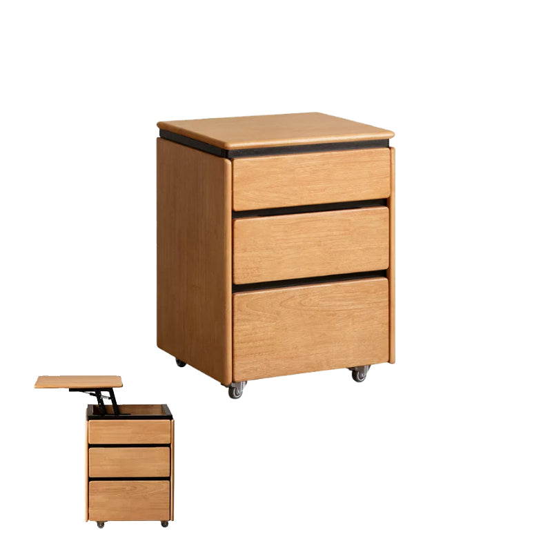Amaris 45cm Rubberwood Left-opening Adjustable Side Table/Bedside Table/Nightstand with Drawer For Bedroom