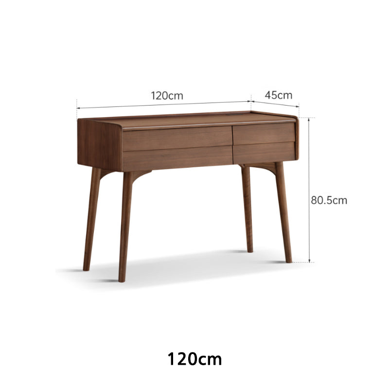 Charlene FAS-Graded Solid Black Walnut Wood/American Oak Wood Dressing Table/Bedroom Vanity Table with Drawer