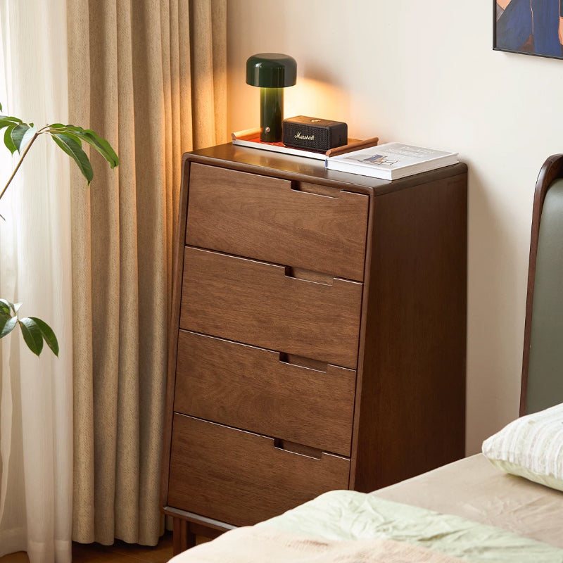 Yarden 61cm/121cm Solid Golden flower Pear Wood/FAS-Graded Solid American Oak Wood Multi-Drawer Bedside Storage Cabinet for Home Multiple Color