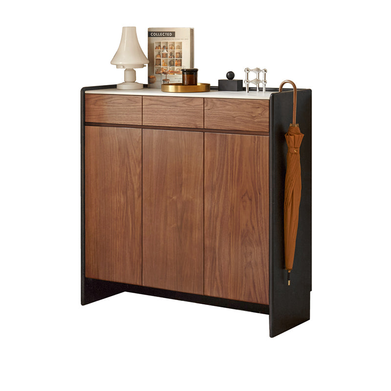 Tziporah 72cm / 100cm FAS-Graded Solid Black Walnut Wood Entryway Shoe Cabinet / Shoe Case With Drawer For Home