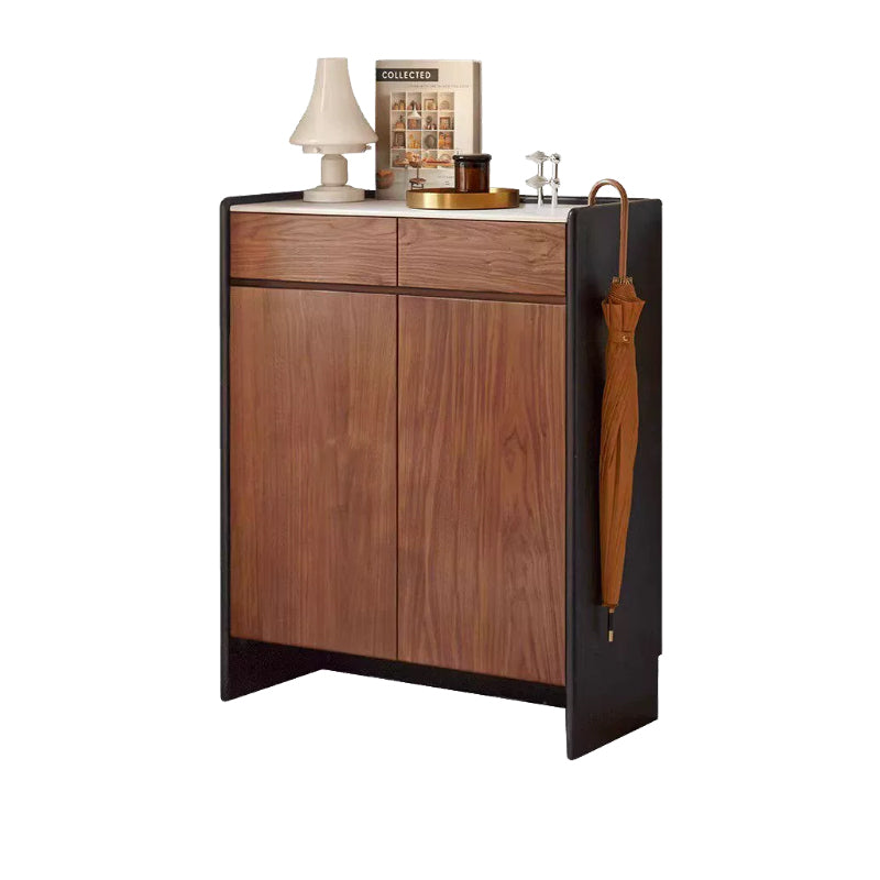 Tziporah 72cm / 100cm FAS-Graded Solid Black Walnut Wood Entryway Shoe Cabinet / Shoe Case With Drawer For Home