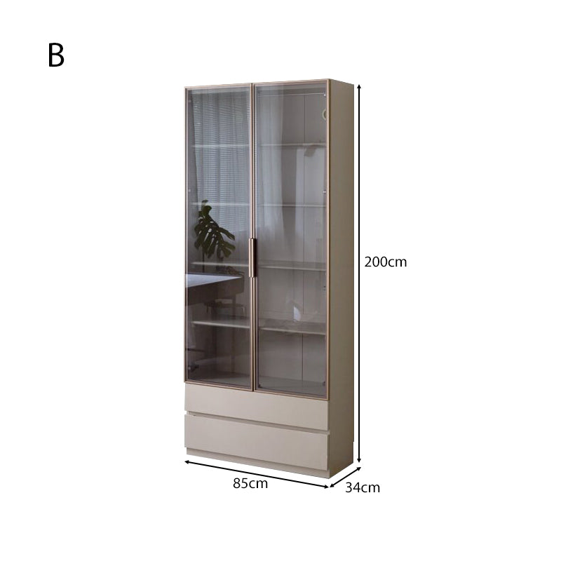 Colin Solid Timber Bookcase 200cm, 85cm Wide, Grey – view 8