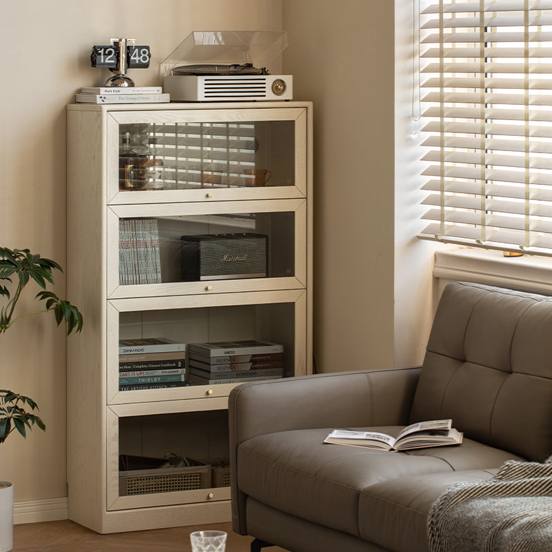 Jared Solid Oak Bookcase with Light 75cm, 3 Heights – view 15