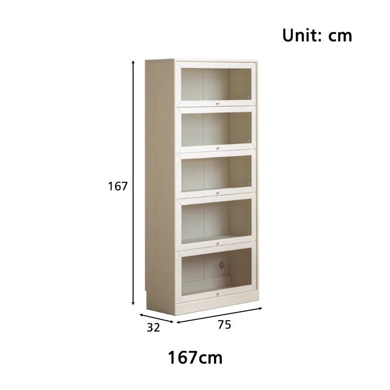 Jared Solid Oak Bookcase with Light 75cm, 3 Heights – view 21