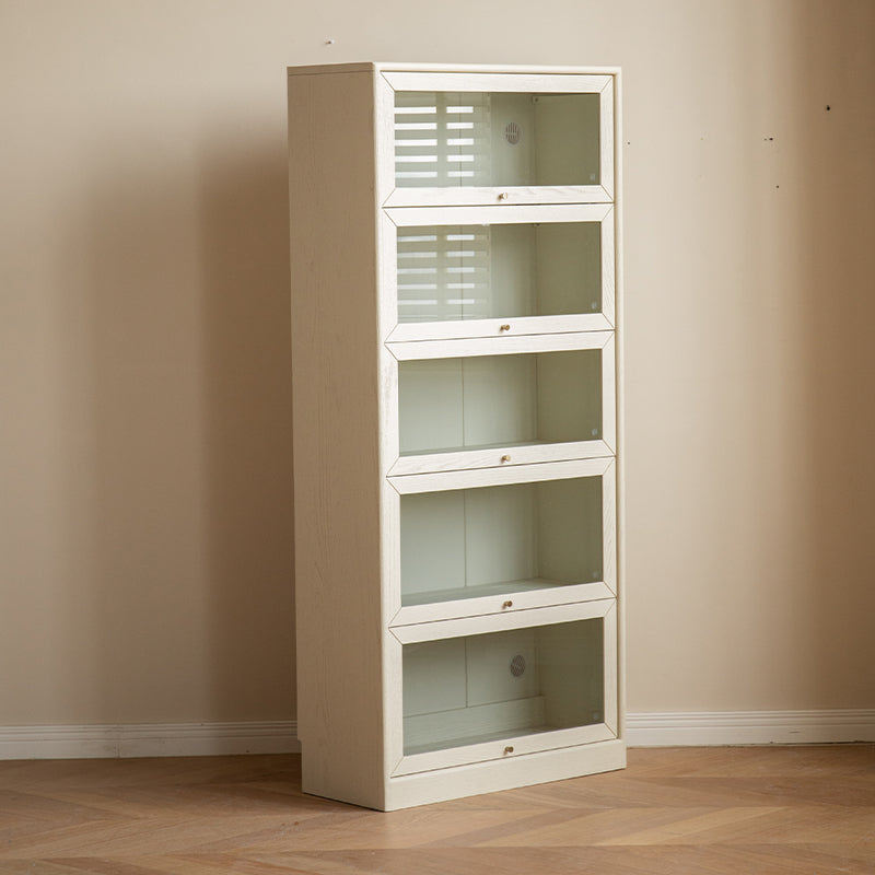 Jared Solid Oak Bookcase with Light 75cm, 3 Heights – view 19