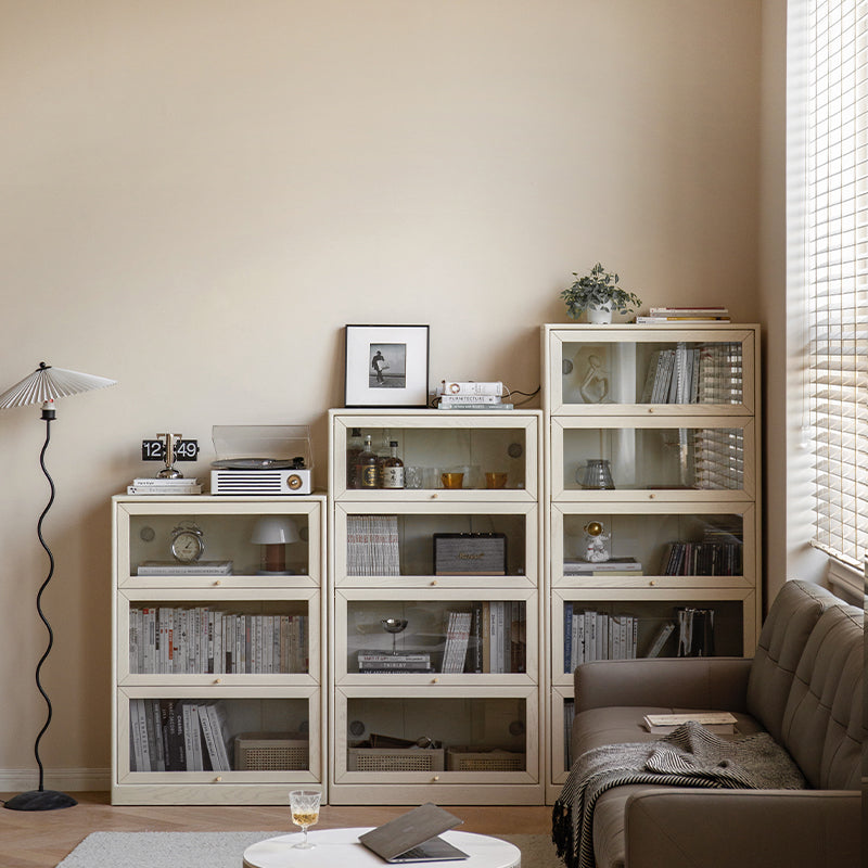 Jared Solid Oak Bookcase with Light 75cm, 3 Heights