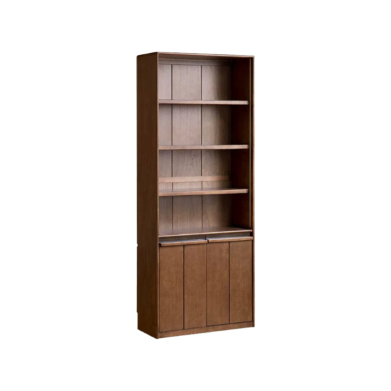 Aleta 65cm/80cm Rubberwood Bookcase Display Shelf/Storage Cabinet Walnut Color