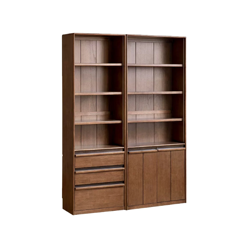 Aleta 65cm/80cm Rubberwood Bookcase Display Shelf/Storage Cabinet Walnut Color