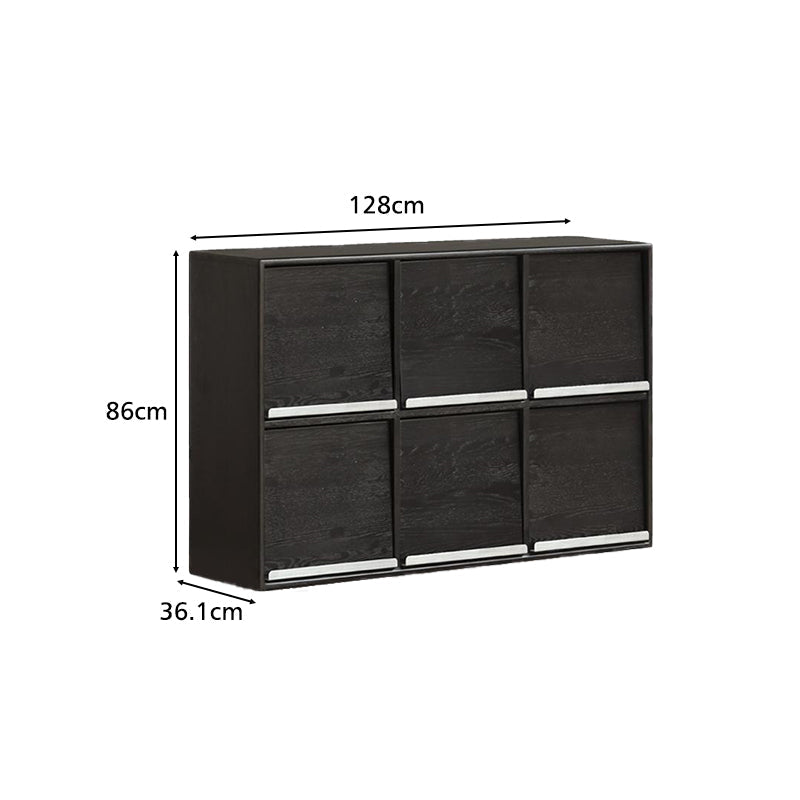 Leah Black Oak Storage Cabinet 86cm or 128cm, Doors – view 7
