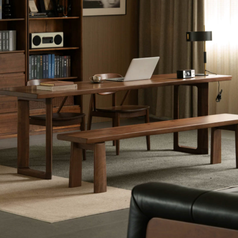 Alaric 180cm/200cm/220cm/240cm South American Walnut Wood Dining Table/Office Table Walnut Color