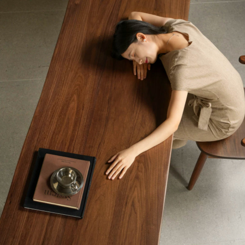 Alaric 180cm/200cm/220cm/240cm South American Walnut Wood Dining Table/Office Table Walnut Color