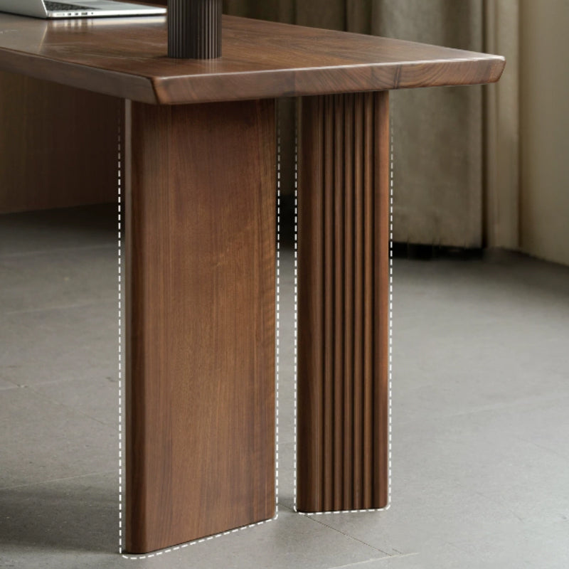 Aisha 180cm/200cm/220cm/240cm South American Walnut Wood Dining Table/Office Table Walnut Color