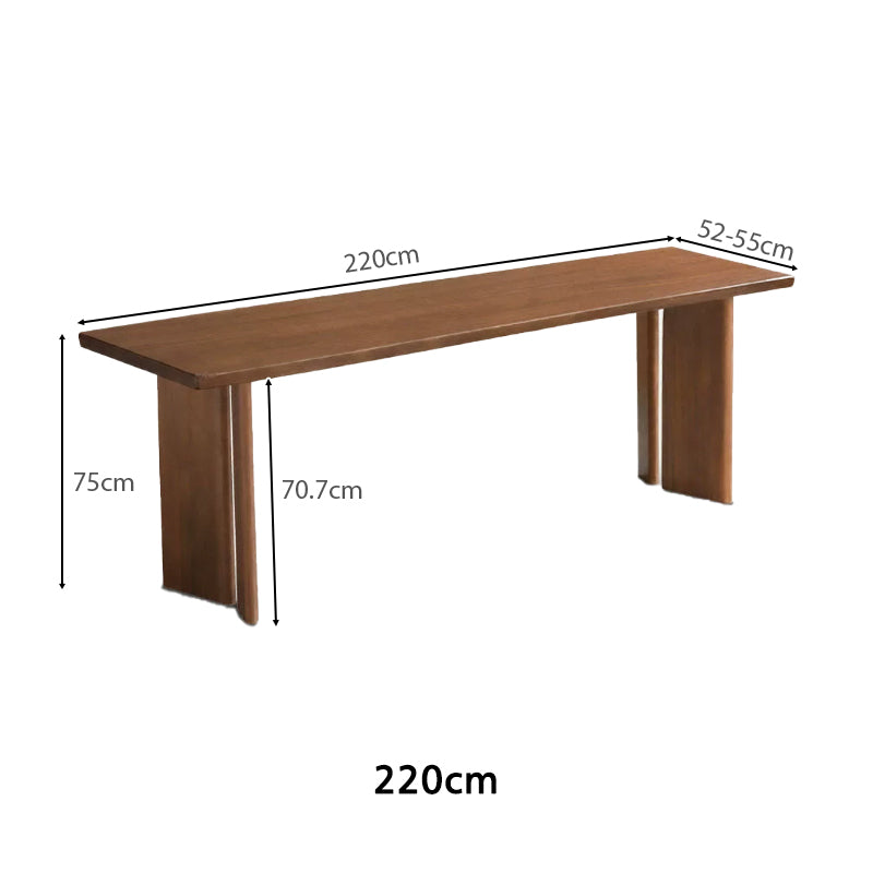 Aisha 180cm/200cm/220cm/240cm South American Walnut Wood Dining Table/Office Table Walnut Color