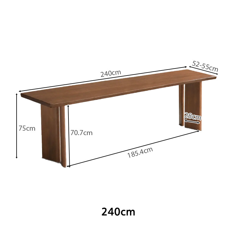 Aisha 180cm/200cm/220cm/240cm South American Walnut Wood Dining Table/Office Table Walnut Color